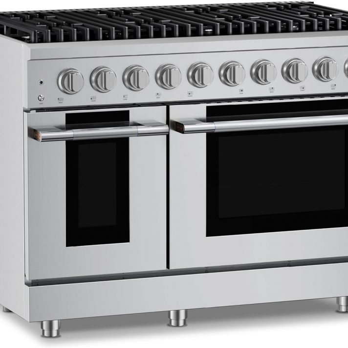 Hauslane - HausPro 48 in. 8 Burners (20,000 BTU) Freestanding Gas Range Range - Stainless Steel