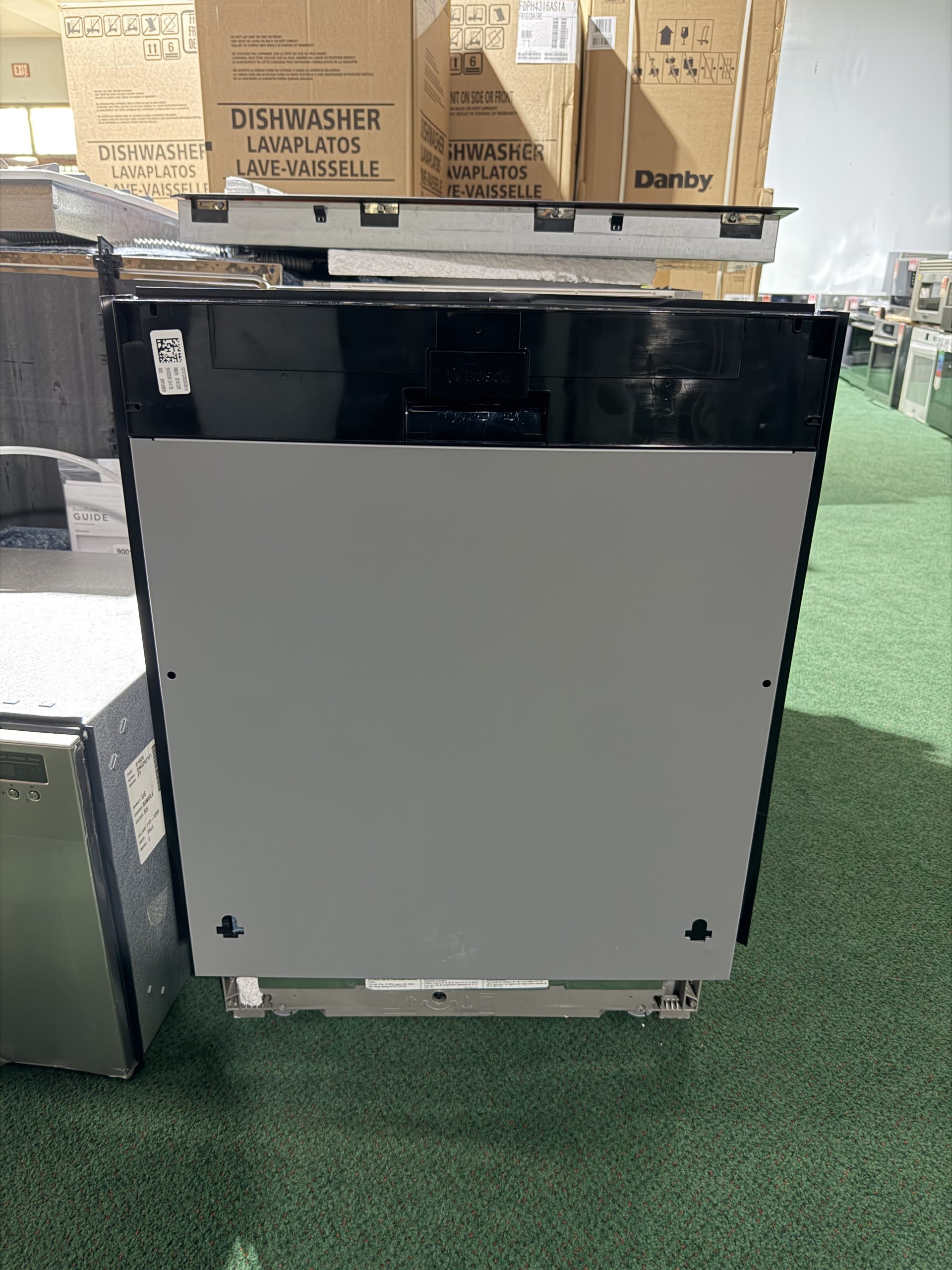 Bosch - 300 Series 24" Top Control Smart Built-In Stainless Steel Tub Dishwasher with 3rd Rack and RackMatic, 46 dBA - Custom Panel Ready