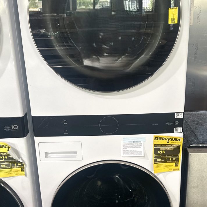 LG –4.5 Cu.Ft. Front Load Washer & Electric Dryer WashTower with Built-In Intelligence White