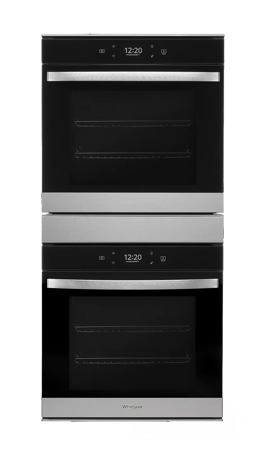 Whirlpool - 24 in. Built-In Double Electric Convection Wall Oven with WiFi - Stainless Steel