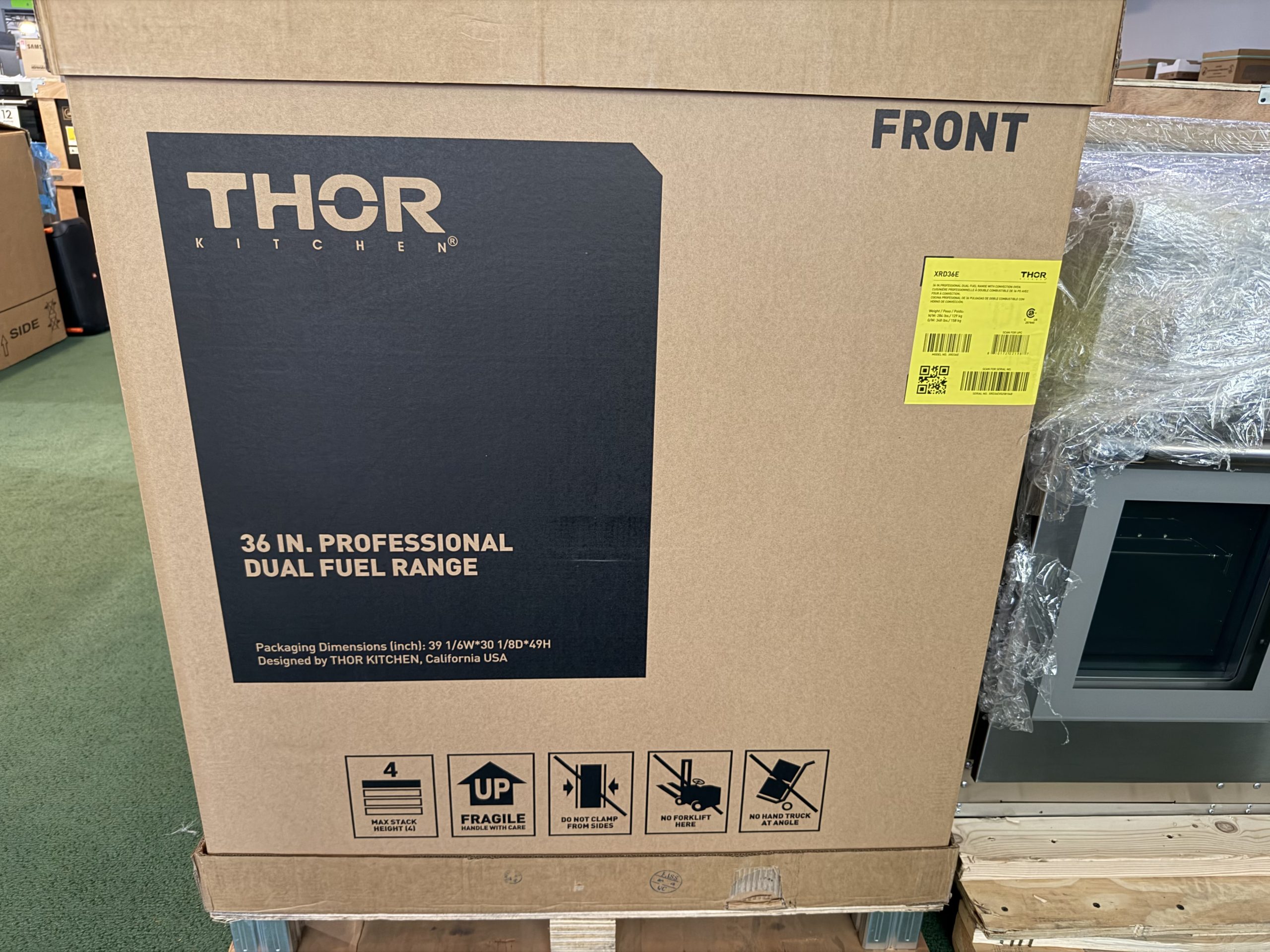 NEW IN BOX Thor Kitchen - 6.0 Cu Ft. Freestanding Dual Fuel Gas Range With 5 Burners - Stainless Steel - Image 2