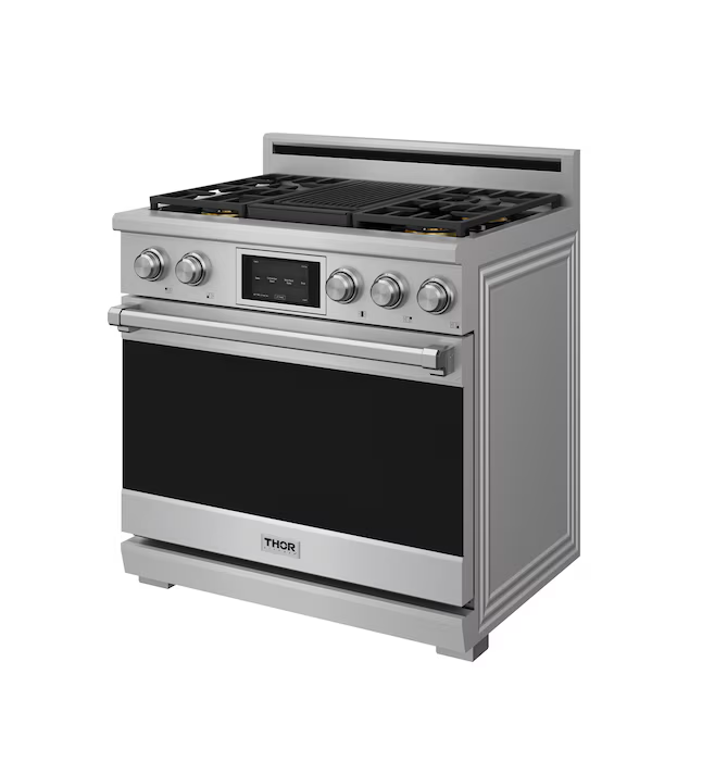 NEW IN BOX Thor Kitchen - 6.0 Cu Ft. Freestanding Dual Fuel Gas Range With 5 Burners - Stainless Steel