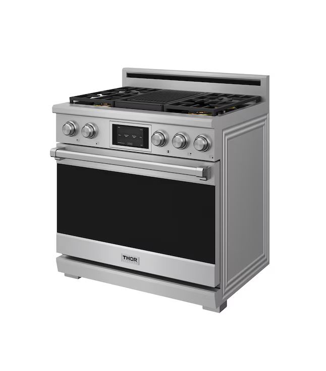 NEW IN BOX Thor Kitchen - 6.0 Cu Ft. Freestanding Dual Fuel Gas Range With 5 Burners - Stainless Steel