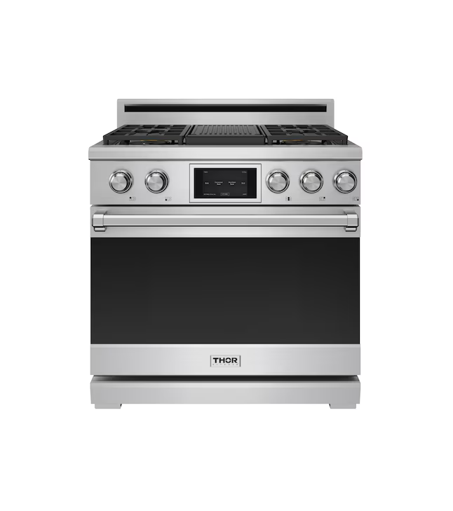 NEW IN BOX Thor Kitchen - 6.0 Cu Ft. Freestanding Dual Fuel Gas Range With 5 Burners - Stainless Steel - Image 3
