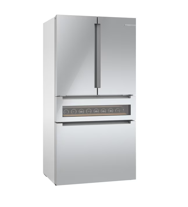 Bosch*  800 Series 36 in. Wide 20 Cu. Ft. 4-Door French Door Bottom Freezer Counter-Depth Smart Refrigerator - Stainless Steel