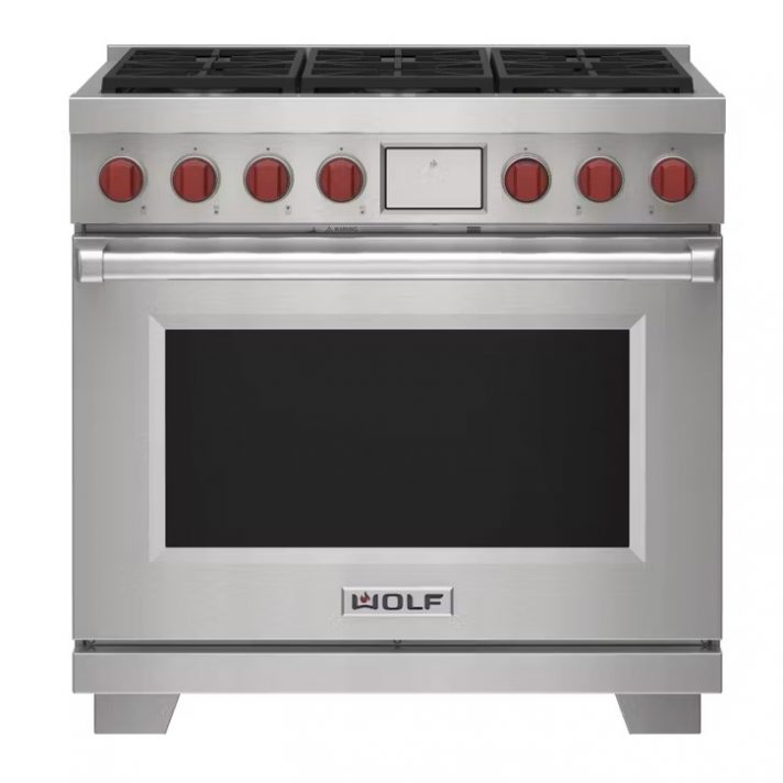 Wolf* 36" Dual Fuel Range - 6 Burners Stainless Steel - Natural Gas