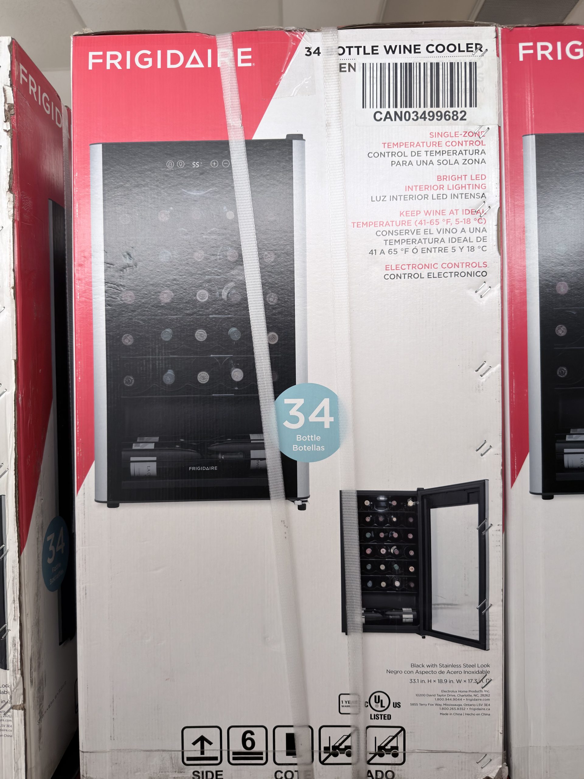 Frigidaire* 19.3-in W 34 -Bottles Black Freestanding Indoor Wine Cooler - Image 4