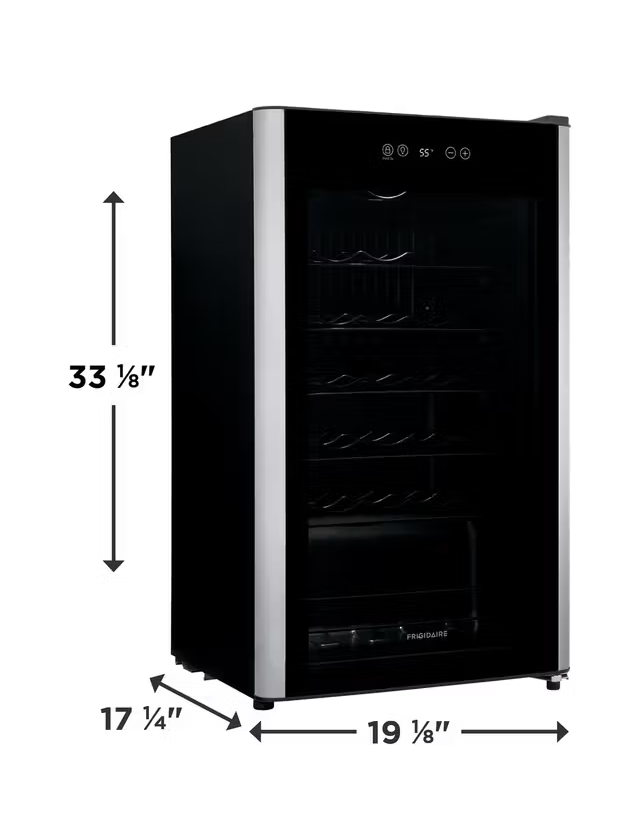 Frigidaire* 19.3-in W 34 -Bottles Black Freestanding Indoor Wine Cooler - Image 5