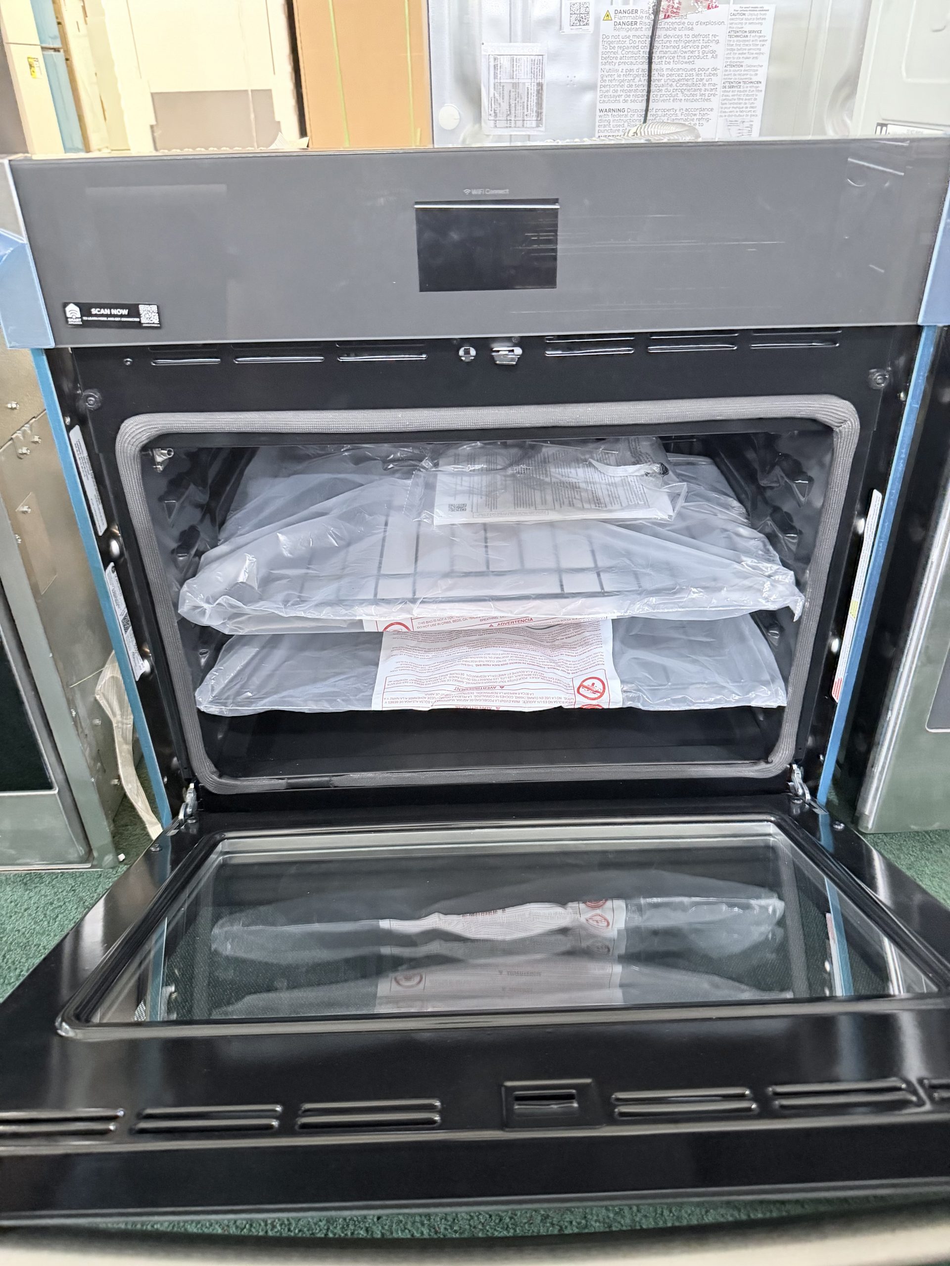 GE* 30 inch Single Electric Wall Oven with Air Fry True Convection and Self + Steam Cleaning ( Stainless Steel ) - Image 2