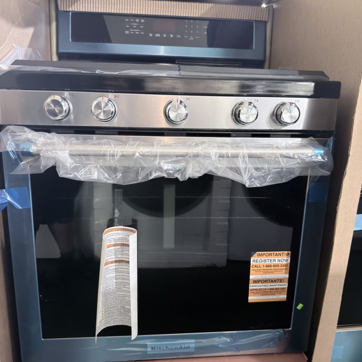 KitchenAid* 30-Inch 5-Burner Gas Convection Range with PrintShield™ Finish