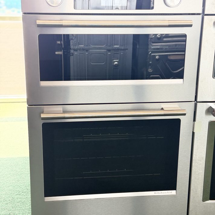 KitchenAid - 27" Smart Built-In Electric Double Wall Combination with Microwave and Assisted Cooking Modes - Stainless Steel