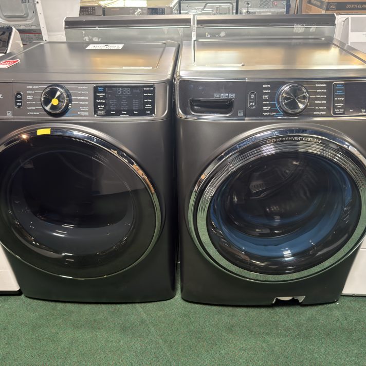 GE Profile 5.5 Cu. Ft. Smart Front Load Washer and 7.8 Cu. Ft. Electric Dryer Laundry Pair in Carbon Graphite