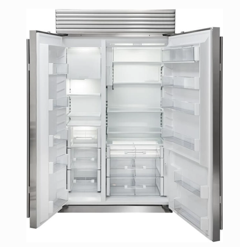 Sub-Zero* 48 Inch Counter-Depth Built-In 28.2 Cu. Ft. Side-by-Side Refrigerator Stainless Steel with Pro Handles. - Image 2