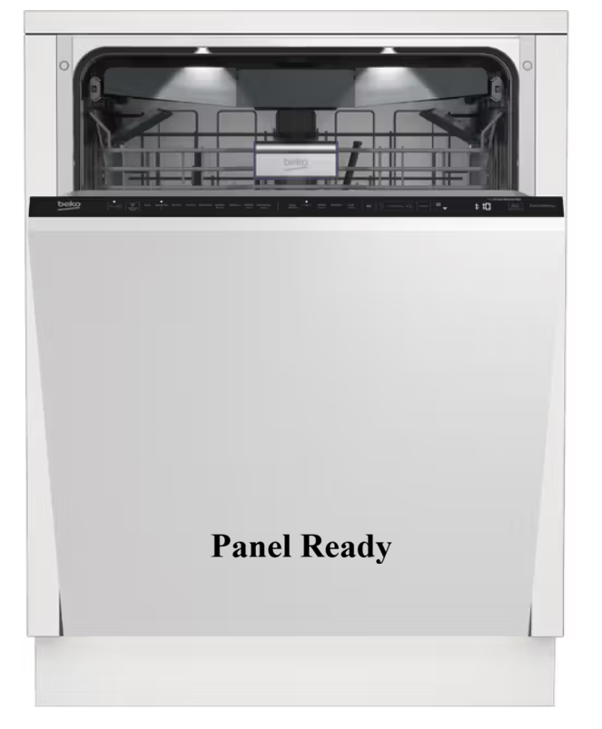Beko* Tall Tub Dishwasher, 16 place settings, 39 dBa, Fully Integrated Panel Ready