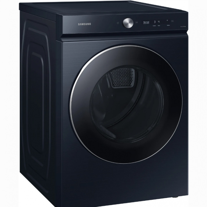 Samsung* BESPOKE 7.6 Cu. Ft. Stackable Smart Electric Dryer with Steam and AI Optimal Dry - Brushed Navy