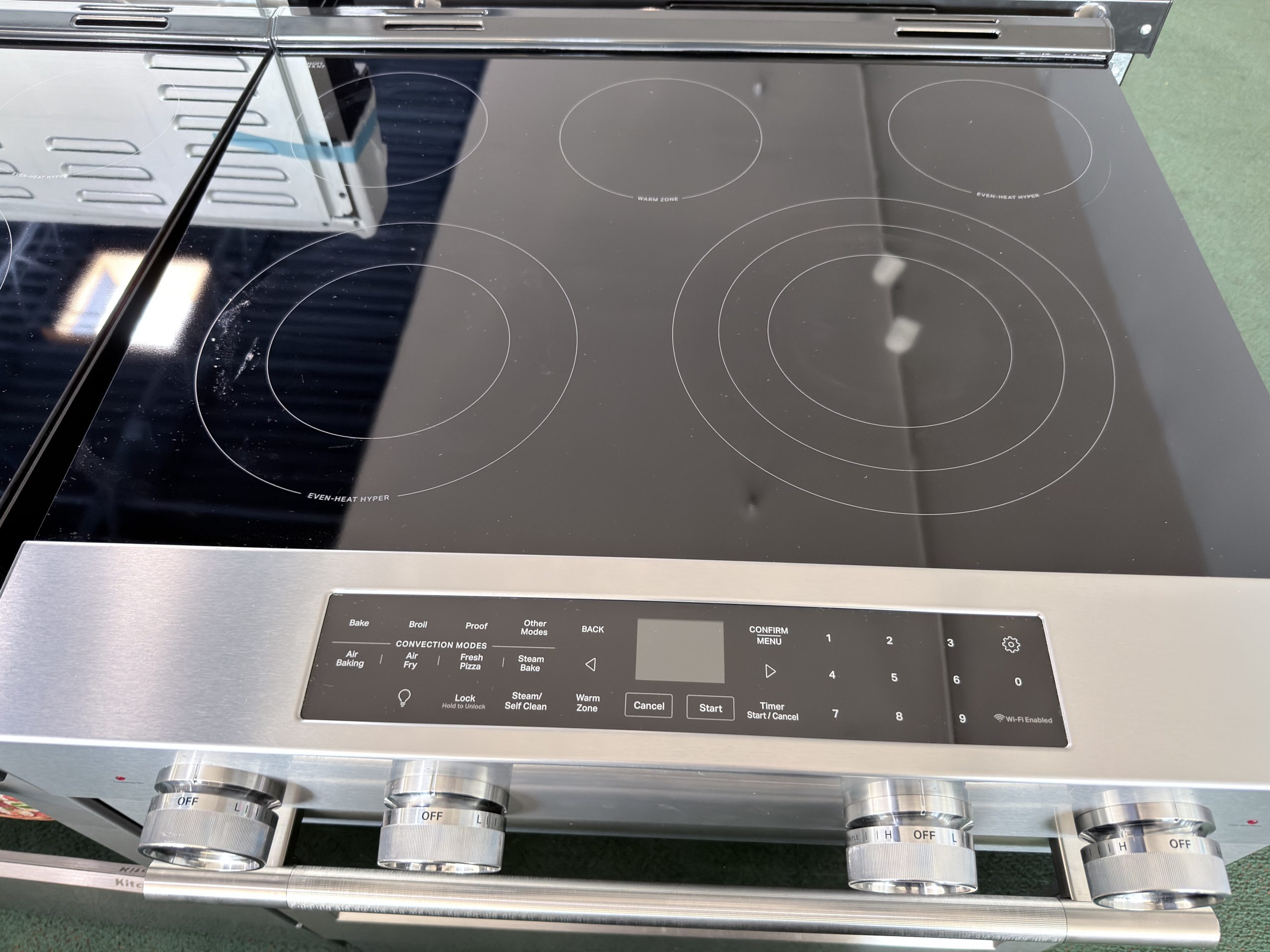 KitchenAid* 30 in. Wide 5 elements 5.3 cu. ft. Smart Slide-In Electric Range with Two Even-Heat Hyper Elements - Stainless Steel - Image 2