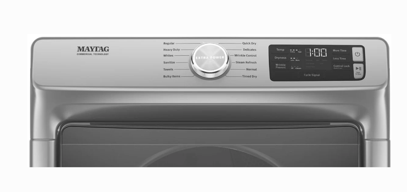 Maytag* 7.3-cu ft Stackable Vented Electric Dryer with Steam Cycle ( Metallic Slate ) - Image 3