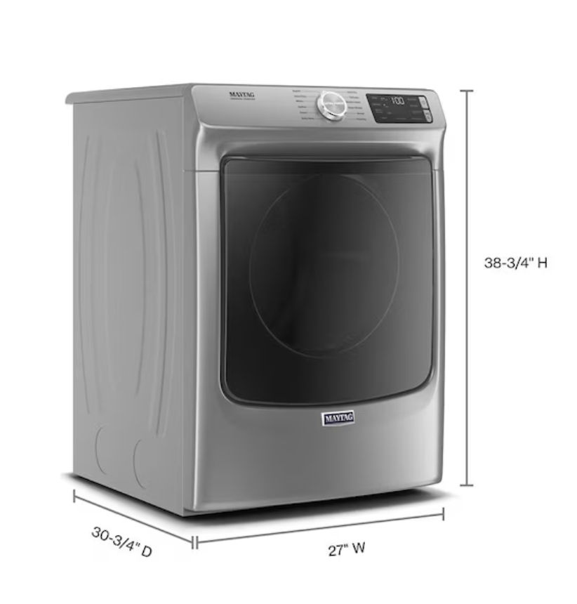 Maytag* 7.3-cu ft Stackable Vented Electric Dryer with Steam Cycle ( Metallic Slate ) - Image 4