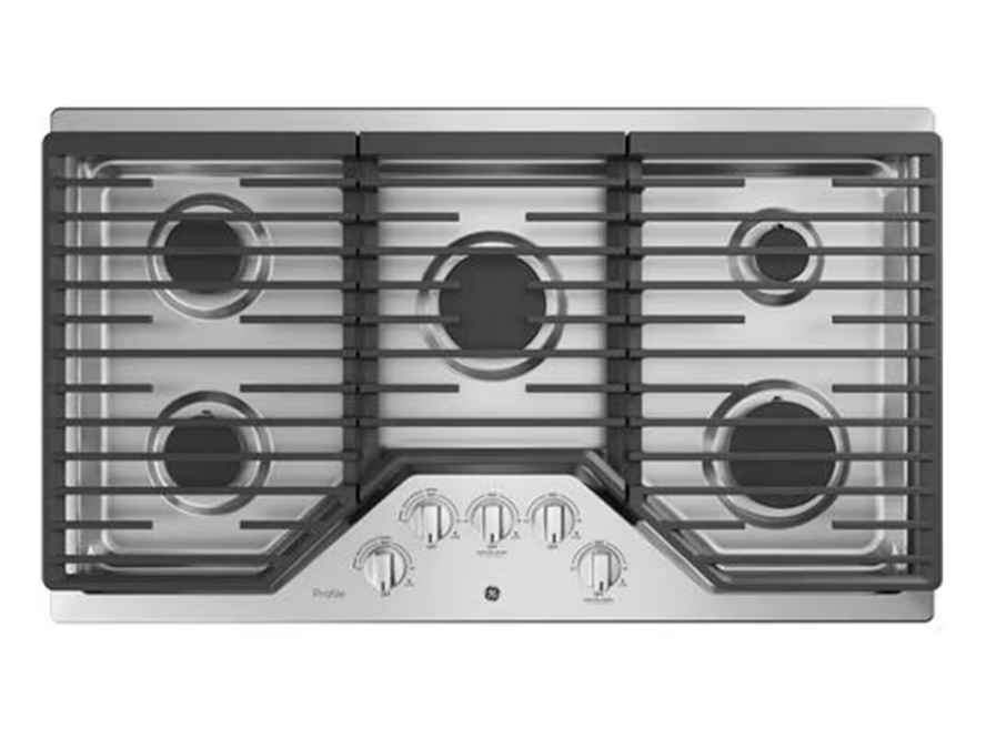 GE* Profile 36" Built-In Gas Cooktop in Stainless Steel