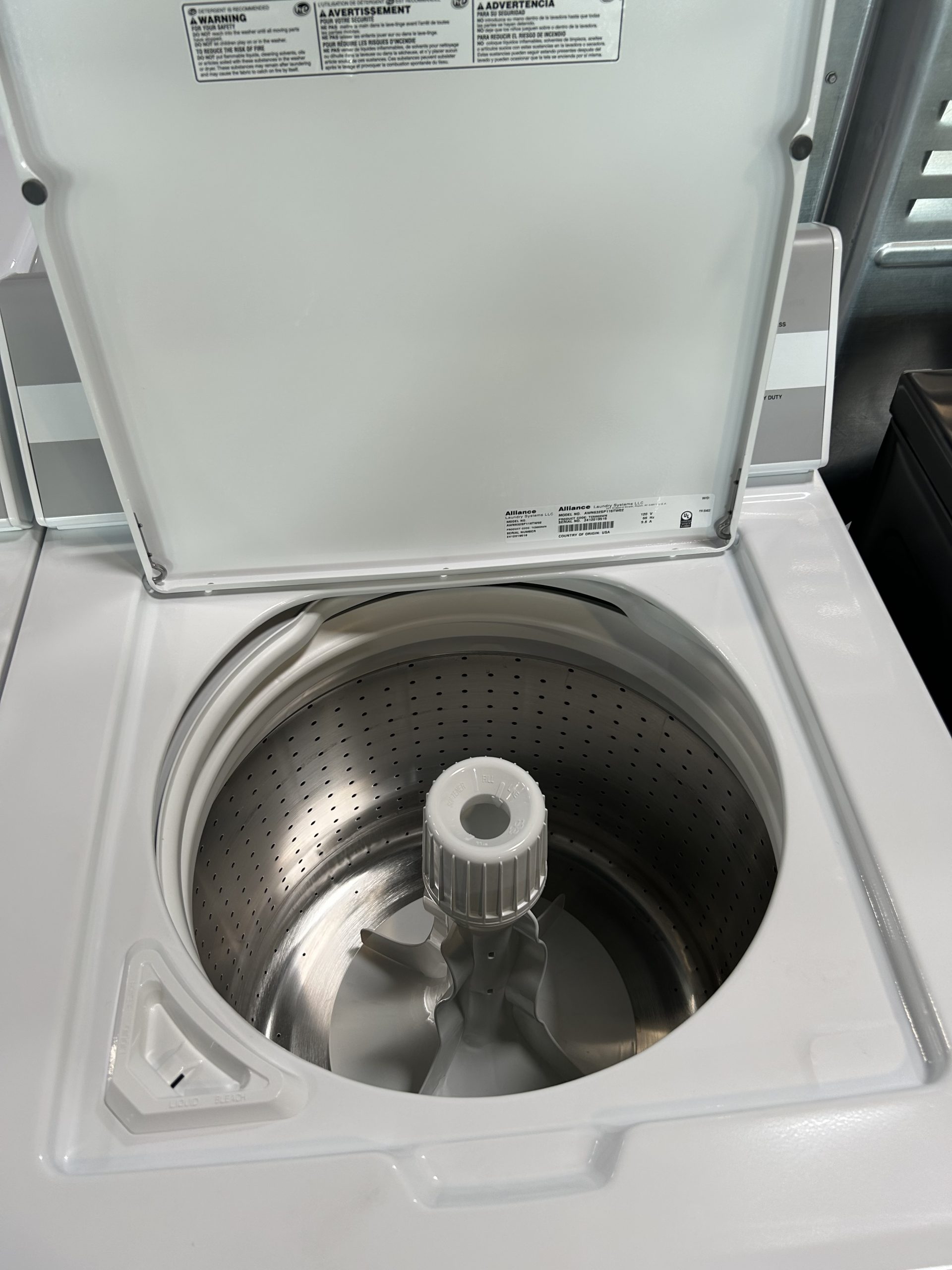 Speed Queen* Side-by-Side Top Load Washer and Electric Dryer Set in White - Image 2