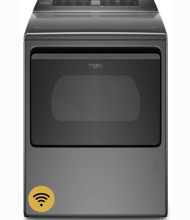 Whirlpool* 7.4 cu. ft. Smart Top Load Electric Dryer Chrome Shadow.