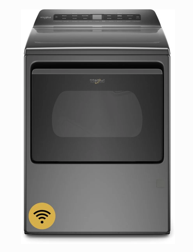 Whirlpool* 7.4 cu. ft. Smart Top Load Electric Dryer Chrome Shadow.