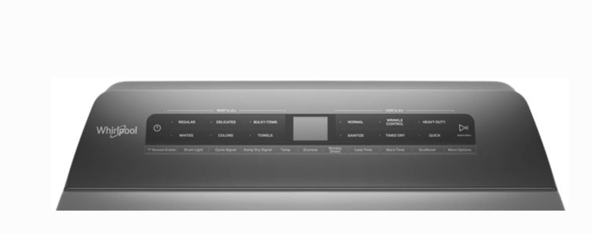 Whirlpool* 7.4 cu. ft. Smart Top Load Electric Dryer Chrome Shadow. - Image 2