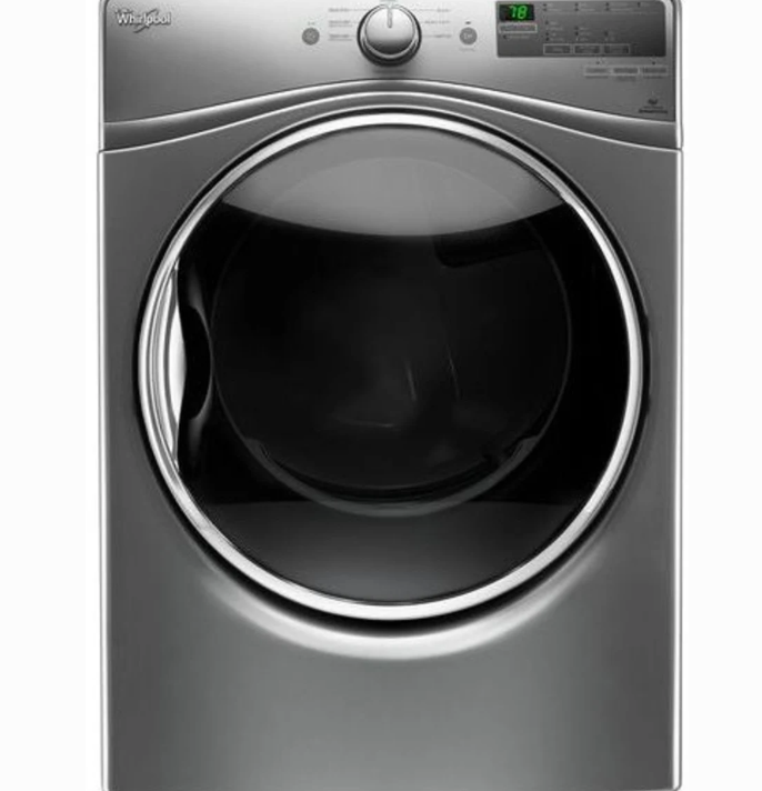 Whirlpool* 7.4 Cu. Ft. 8-Cycle Electric Dryer with Steam - Chrome Shadow