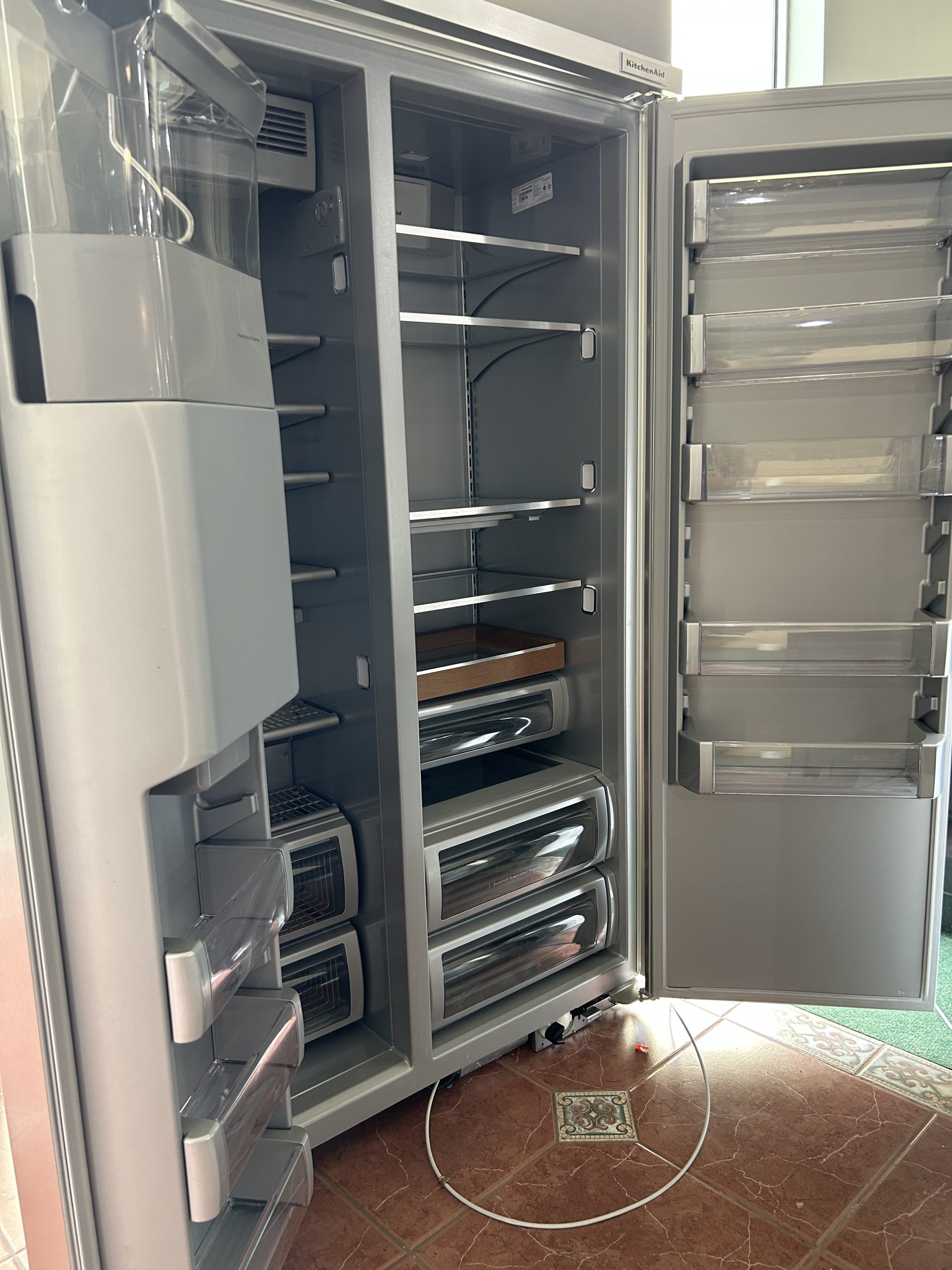 KitchenAid* 25.1 Cu. Ft. 42" Built-In Side-by-Side Refrigerator with Ice and Water Dispenser - Image 3