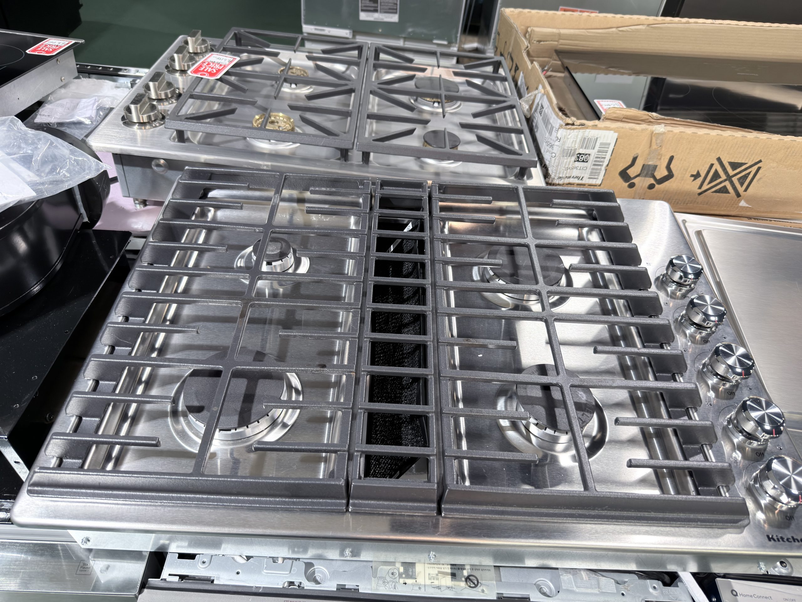 KitchenAid* 30" 4 Burner Gas Downdraft Cooktop Stainless Steel