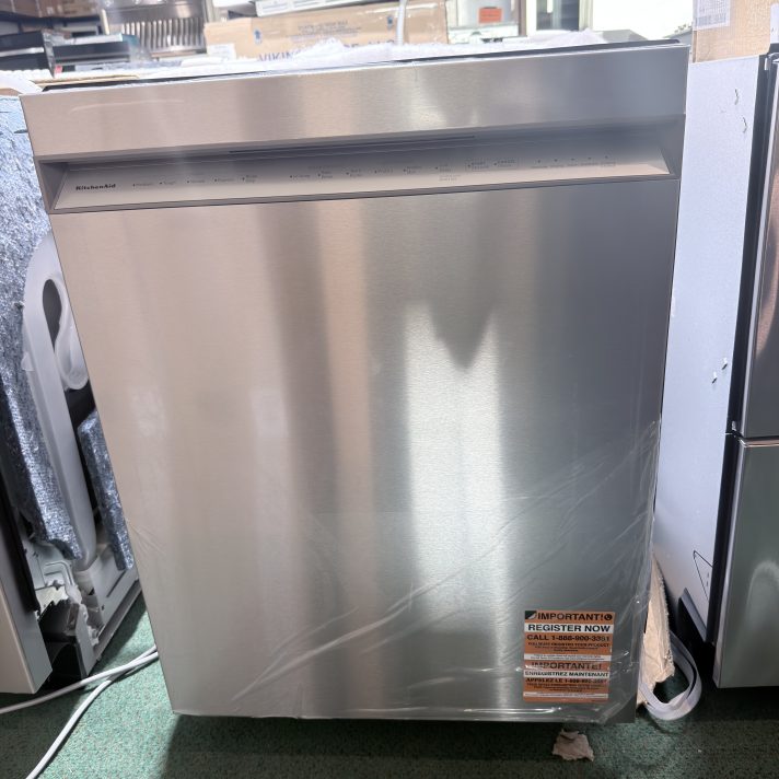 KitchenAid* 24 Inch Full Console Built-In Dishwasher 44 dBA Noise Level- PrintShield Stainless.