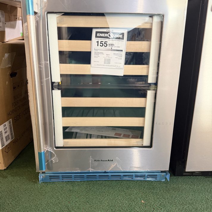 KitchenAid* 24" Undercounter Wine Cellar With Full-Extension Wood-Front Racks