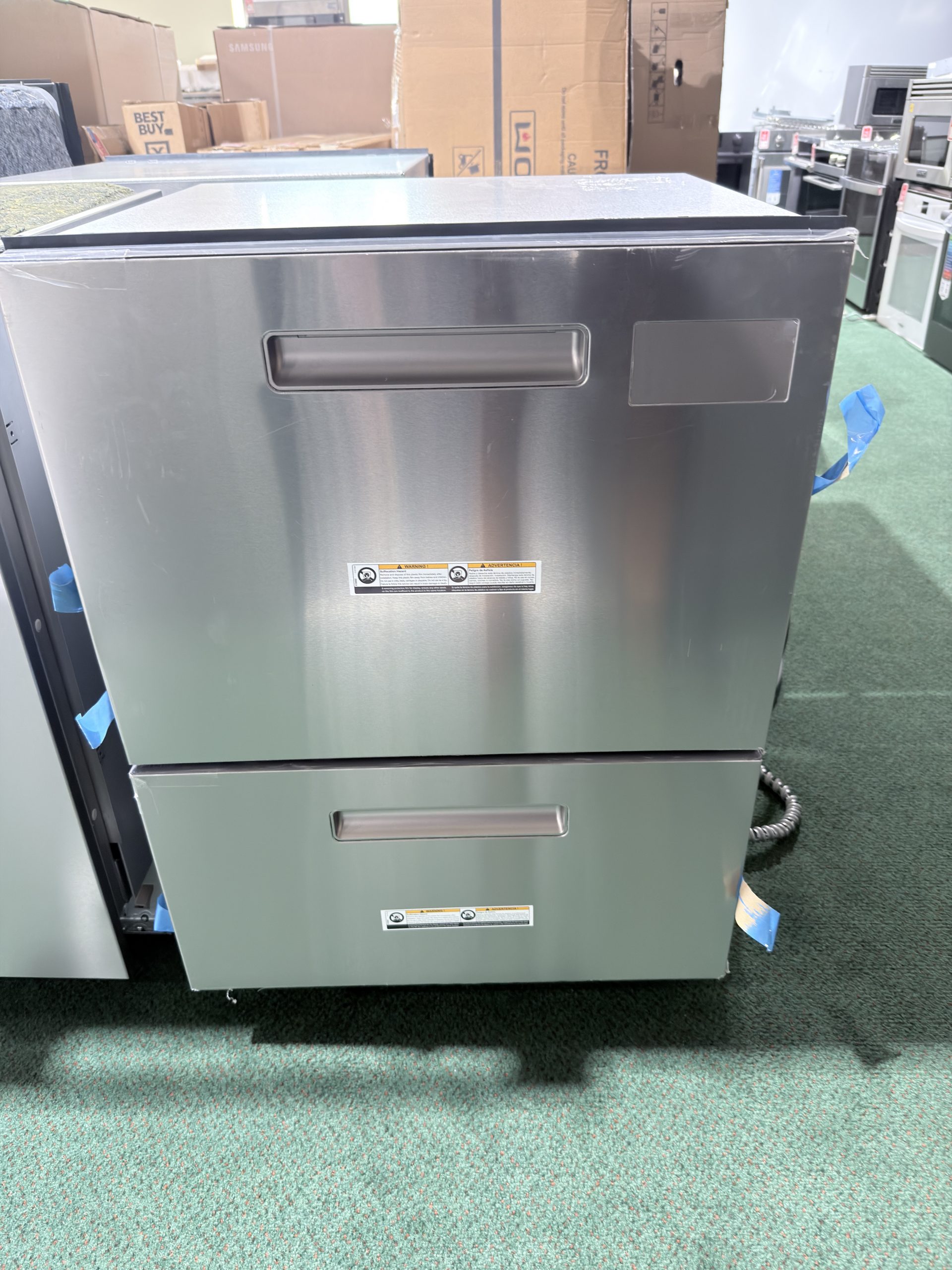 GE Profile* Profile 24 in. Front Control Double Drawer Dishwasher in Stainless Steel with 6-Cycles, 45 dBA/48dBA
