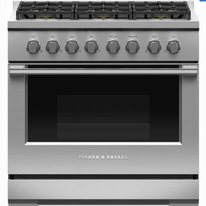 Fisher & Paykel* Series 7 36" Series 7 Professional 6 Burner Gas Range Natural Gas