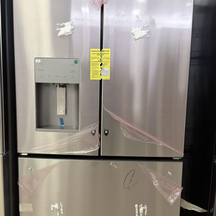 GE* 36 in. Wide 25.6 Cu. Ft. French Door Refrigerator with Space-Saving Ice Maker - Stainless Steel