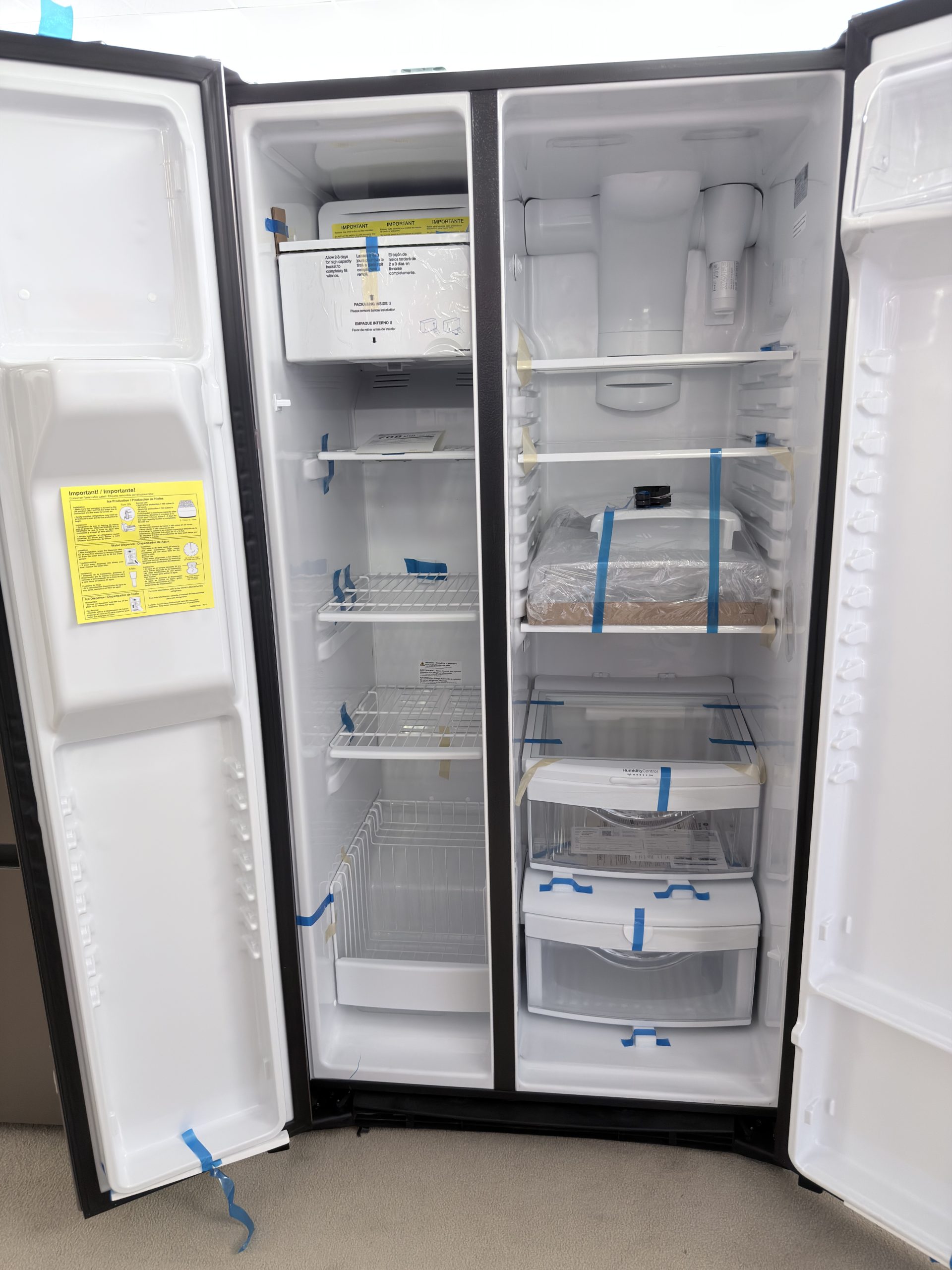 GE* 36 in. Wide Side-By-Side Refrigerator with Extra Tall Dispenser and In-Door Icemaker Stainless Steel - Image 2