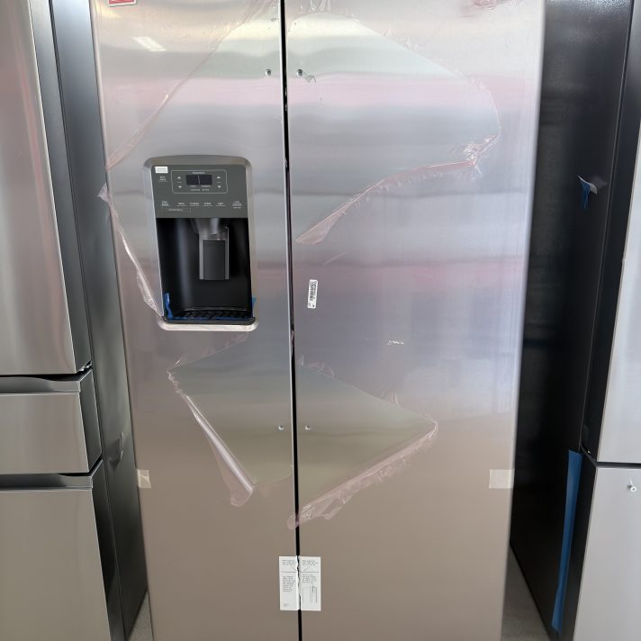 GE* 36 in. Wide Side-By-Side Refrigerator with Extra Tall Dispenser and In-Door Icemaker Stainless Steel