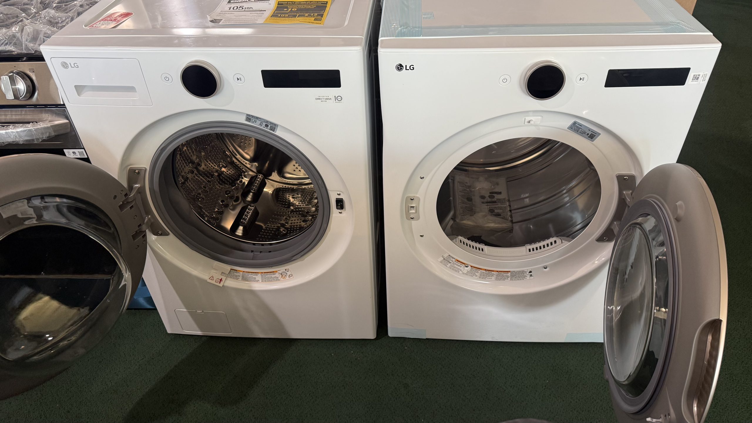 LG 27" 5.0 Cu.Ft. Front-Load Smart Washer and 7.4 cu.ft. Electric Smart Dryer - Image 2