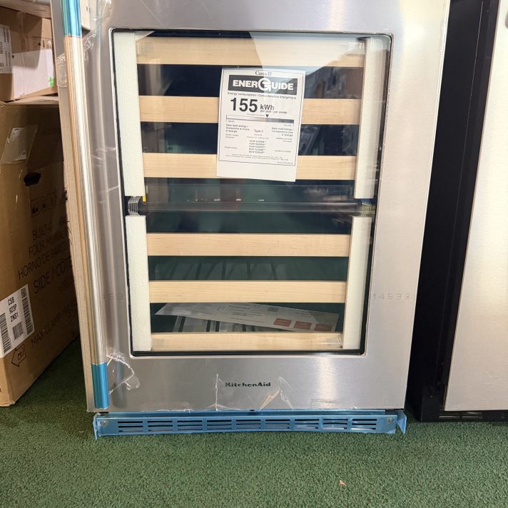 KitchenAid* 24" Undercounter Wine Cellar with Full-Extension Wood-Front Racks