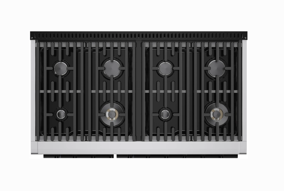 Hauslane* HausPRO 48-in 8 burners 4.2-cu ft / 2.5-cu ft Convection Oven Double oven gas range Double Oven Gas Range Matte Black Accents. - Image 3