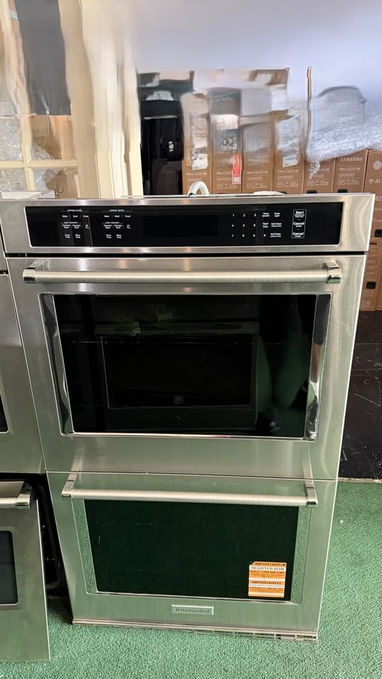KitchenAid* 30" Convection Built-In Electric Double Wall Oven with No Preheat Air Fry Mode - Stainless Steel