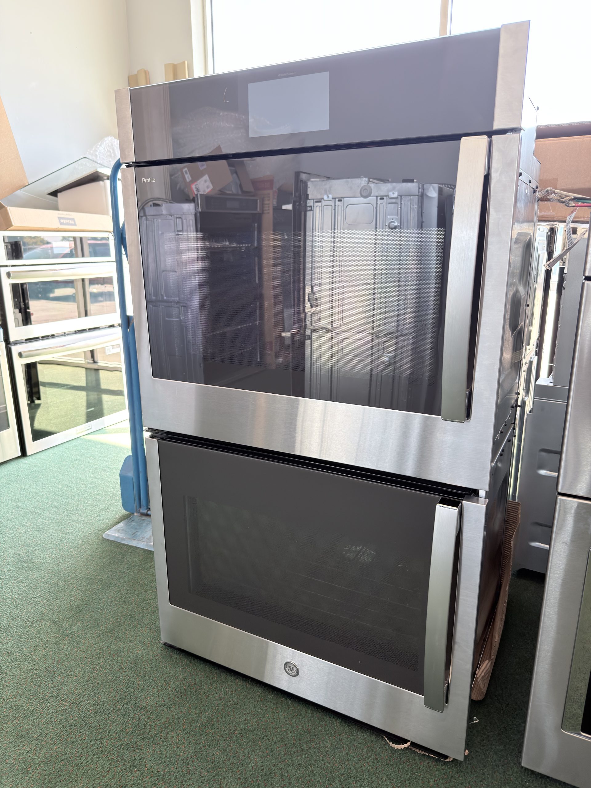 GE Profile* 30" Smart Built-In Double Electric True European Convection Wall Oven with Air Fry and Left-Hand Side Swing Doors - Stainless Steel - Image 3