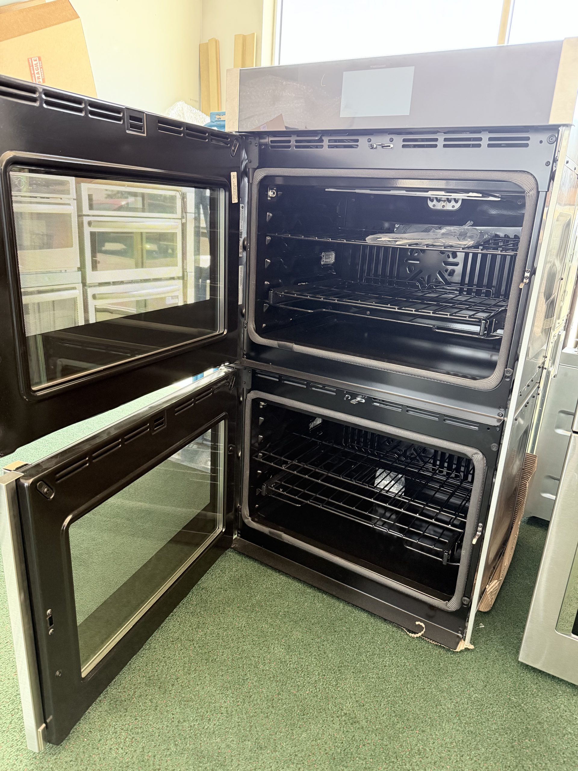 GE Profile* 30" Smart Built-In Double Electric True European Convection Wall Oven with Air Fry and Left-Hand Side Swing Doors - Stainless Steel - Image 2