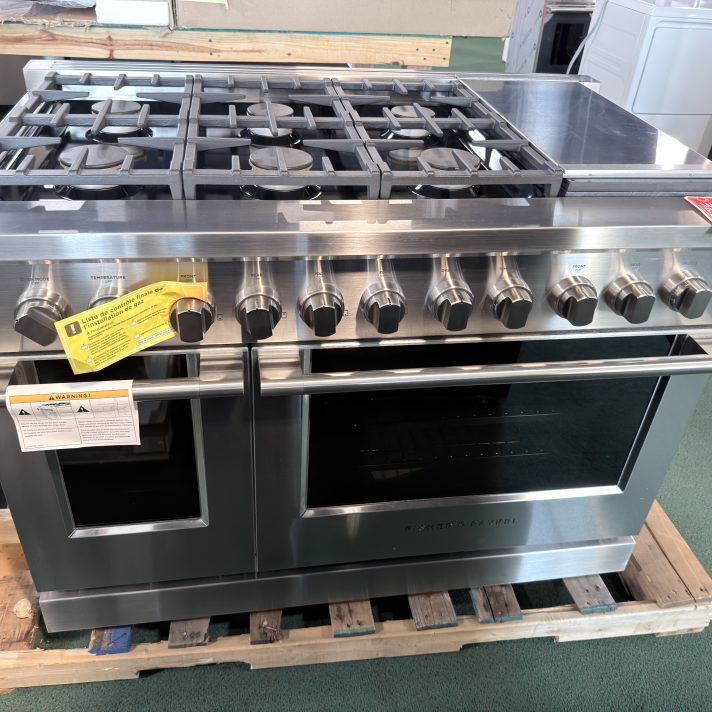 Fisher and Paykel* 48 Inch Wide 7.7 Cu. Ft. Free Standing Natural Gas Range with Griddle and Natural Gas