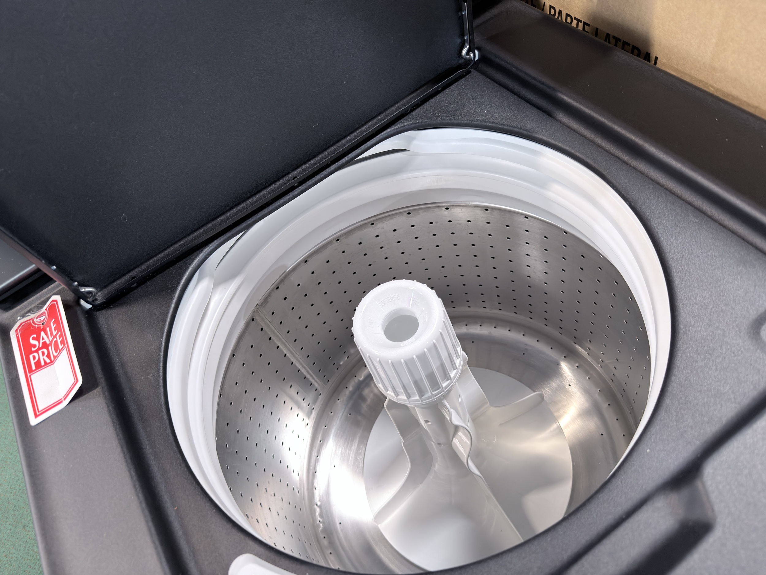 Speed Queen* Side-by-Side Top Load Washer and Electric Dryer Set in Black - Image 3