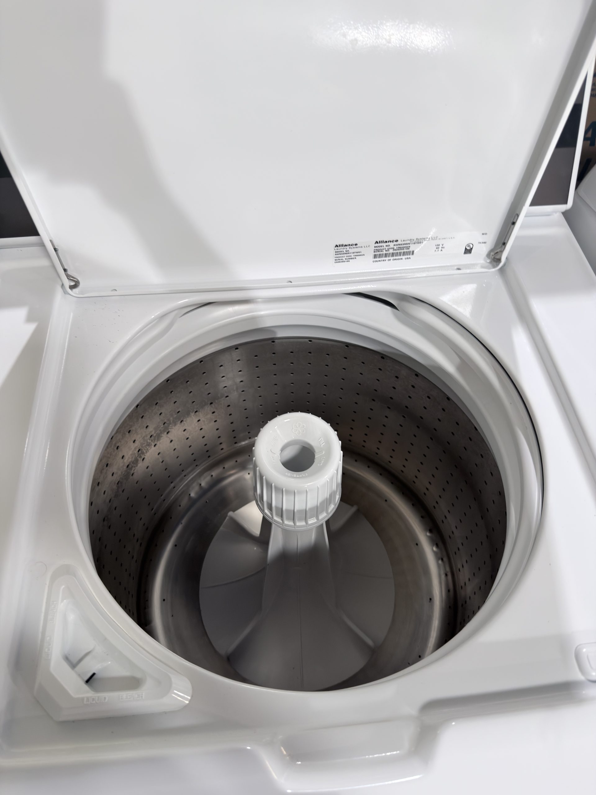 Speed Queen* Side-by-Side Top Load Washer and Electric Dryer Set in White - Image 2