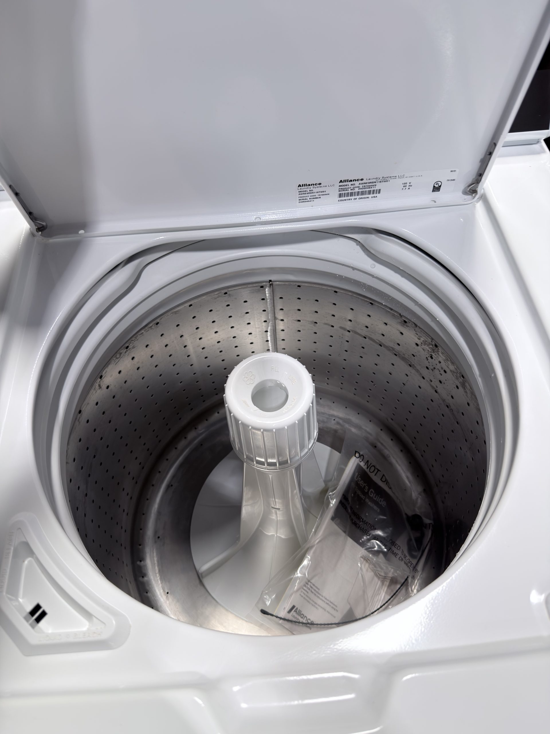 Speed Queen* Side-by-Side Top Load Washer and Electric Dryer Set in White - Image 3